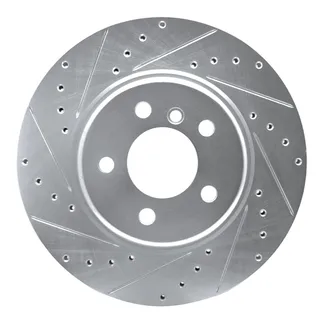 R1 Concepts EDZ-31103L Brake Rotor Drilled and Slotted Silver